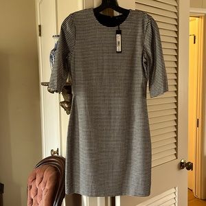 Alice+Olivia Houndstooth Black and White Dress